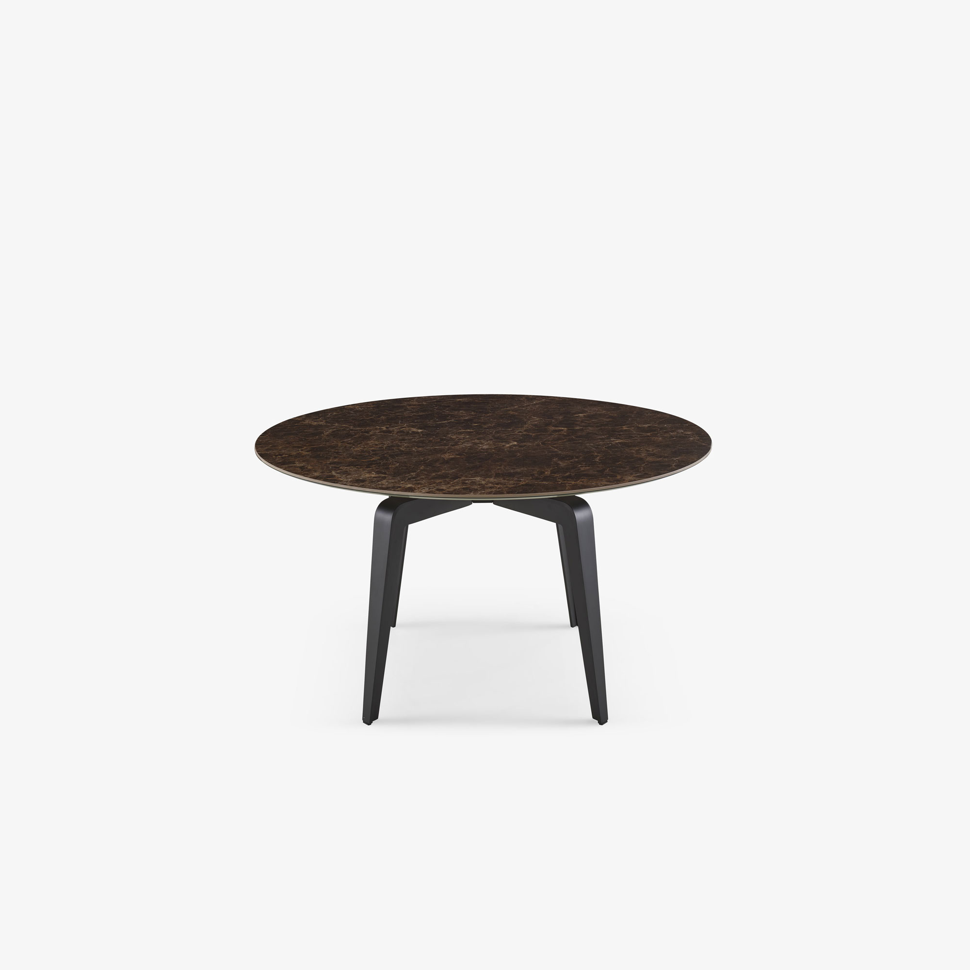 Image MESA DE COMEDOR REDONDA PATAS LACADAS EN NEGRO 